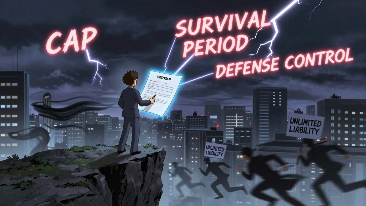 A lone person on a cliff holding a glowing contract as stormy legal symbols loom behind them in anime style.