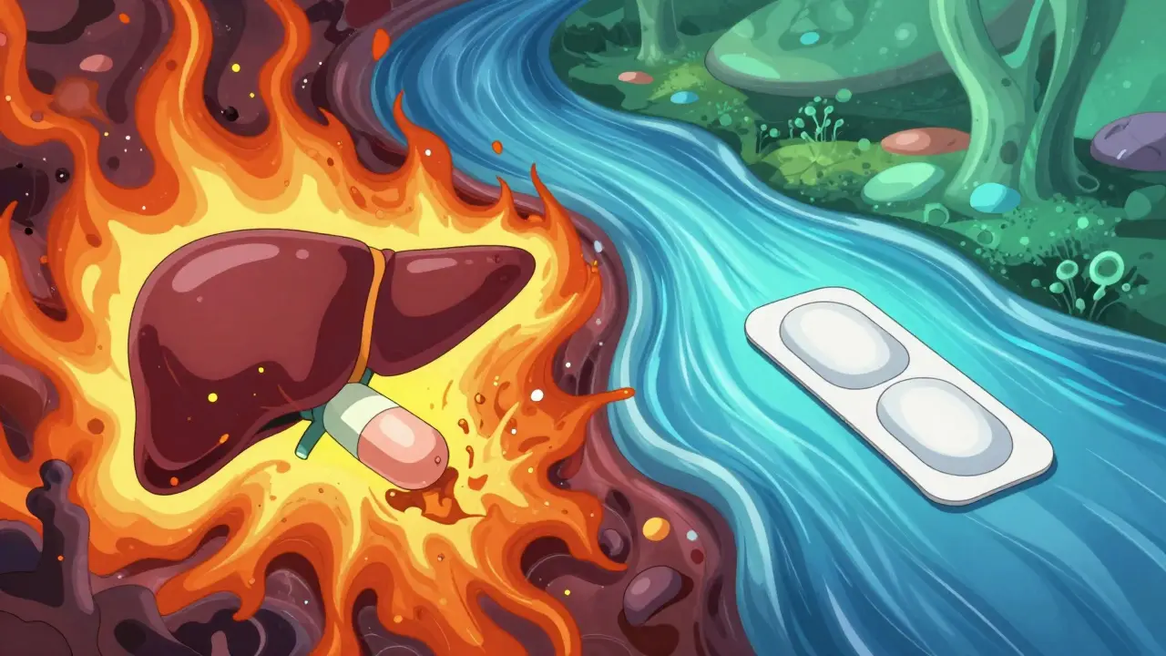 Pill vs patch comparison in surreal landscape